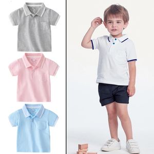Baby Boy Summer Polo Рубашка для дышащей детской одежды для детской одежды в полосатой футболке мальчик с короткими рубашкой топ 240528