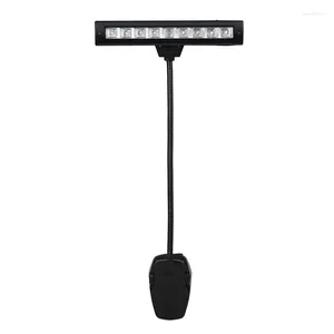 Tischlampen tragbarer Clip auf verstellbarem Hals 9 LEDs Musikständer leuchtet Klavier Orchester Lampe Lesen USB -Buchlichter