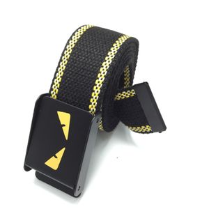 Unisex hochwertige glatte Schnalle Canvas Automacit Styles gerandete Nylongürtel für Männer und Frauen Geschenk 263J