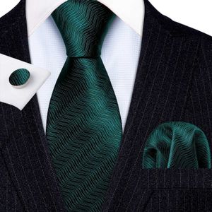Neck Ties Fashionable luxury mens green silk tie casual formal wedding geometric Barry tie. Wang Neckties Hanky Cufflinks Set Business Gift Q240528