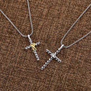 Necklaces Cross Chain Pendant 18k Gold Necklace Long Classic Fashion Girl Silver Women Fine Jewelry Men 341k