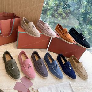 Couple Shoes loafers Dress Shoes Men's and women's Fall/Winter Glamour decorated Suede Loafers Leather casual flats Men's luxury designer office suede