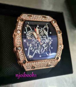 Handledsklocka RM Designer Watch High Quality Luxury Watch Wine Barrel Shaped Titanium Case Sapphire Mirror Zokt