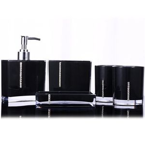 5Pcs Set Bathroom Supplies Wash Set Family Bathroom Accessories Acrylic Toothbrush Holder Set A 2071