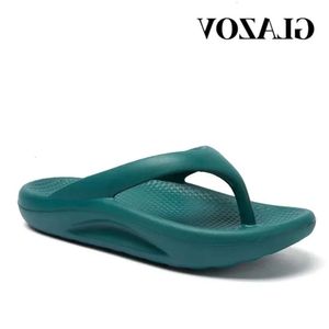 Inte mjuka enkla tofflor nutral botten för att glida mode trend mäns flip flops casual strandskor stor storlek män san 14d