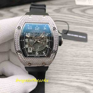 Handleds klocka RM Designer Watch High Quality Luxury Watch Wine Barrel Shaped Titanium Case Sapphire Mirror 4XL4