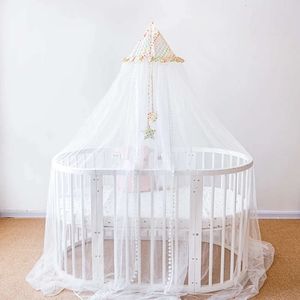 Princess Hanging Bed Canopy Baby Crib Lace Round Dome with Mosquito Net Stand L2405