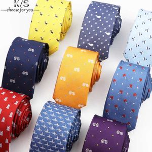 Шея галстуки Мужские модные галстук шириной 6 см. Случайный милый мультфильм велосипед