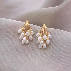 Stud Earrings South Korea Fashion Baroque Imitation Pearl Personality Grape Contracted Grace Women Jewelry Gifts