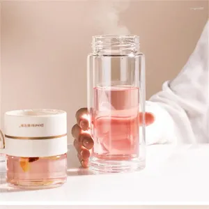Water Bottles Household Portable Tea Cup High-value And Separation Double-layered High Temperature Glass