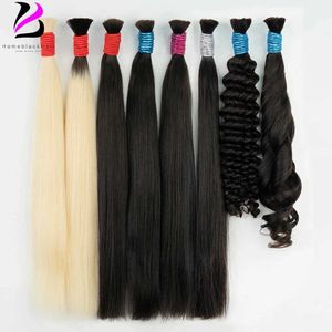 헤어 wefts envio gratis에 브라질 머리 대량 613 인간 머리 묶음 금발 색상 익스텐션 Cabelo Humano Para Mega 100g 10A Q240529