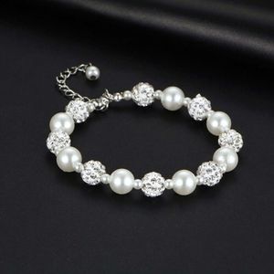 designed new Specially pearl women fashionable full Shambhala diamond bead bracelet for little girls