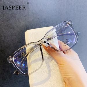 Jaspeer Anti Blue Light Frame Women Men Eyewear Square UV400 Anti Eyestrain Eye Glass Ladies Transparent Optical Myopia Frames 293y