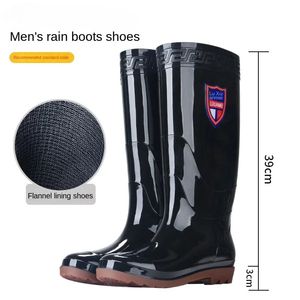 Balıkçılık Botları Satı Slip Olmayan Erkek Yağmur Botları Toe Toe Toe Wear-Dirençli Plastik Suya Koşullu Yağmur Botları Tendon Alt 240529