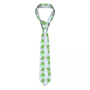 Nackband söt groda hals unisex polyester 8cm djurhals slips män casual klassisk uppsättning tillbehör slips roll prop q240528