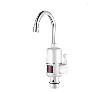 Kitchen Faucets 3000W Instant Tankless Electric Water Heater Faucet Heating Tap With LED Digital Display EU Plu