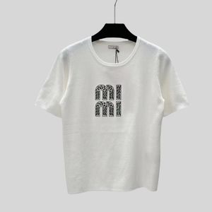 デザイナーTシャツ女性のTシャツ夏の重圧力ドリルレターデザイン気質のデザインTシャツ半袖トップウーマン