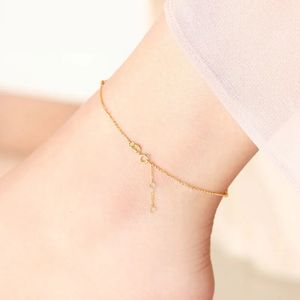 ZHIXI Genuine 18K Gold Anklet Pure AU750 Yellow White Rose Gold Fine Jewelry for Women Luxury Gift J500 240529