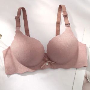 Bras för kvinnor tonåringar braltet underkläder fast färg kvinnlig underkläder tråd gratis push up behå brasieres para mujer underkläder nya