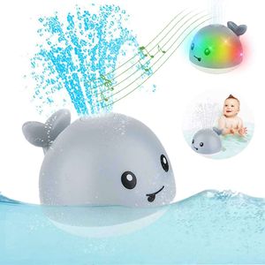Spray Water Shower Swim Pool Bathing for Kids Electric Whale Bath Ball with Music LED Light Baby Toys L2405