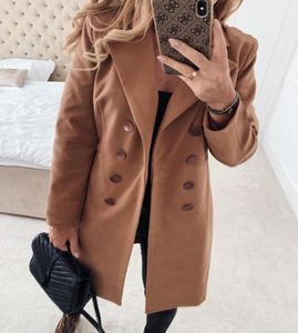 Winter Wool Coats And Jackets Women Double Breasted Long Coat Korean Elegant Vintage Female Plus Size Warm Black Blazer7671754