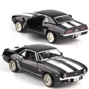 Diecast Model Cars 1 36 Camaro SS Vintage Toy Car Model For Children RMZ CiTY Diecast Vehicle Miniature Pull Back Collection Gift Kid Boy