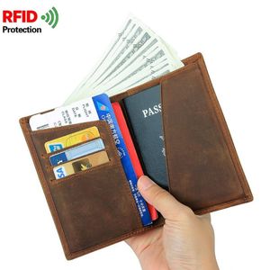 HBP Women Men Vintage Business Passport Covers Holder Multi-Function ID Bank Card PU Leather Wallet Case Travel Accessories 214V