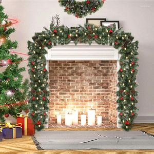 Декоративные цветы Рождественская гирлянда с огнями, управляемые аккумулятором зажитованные сосновые конусы для пышных ветвей светодиодные
