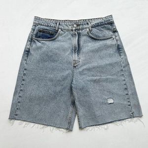 Real Photos Summer Men Denim Shorts Jeans Destroyed Hole Plus Size Pants Shorts