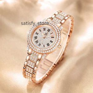 Oglądaj luksusowe pełne moissanite Diamond Lady Kwarc Watch Horloges niestandardowa kobieta mrożona renogio feminino zegarki dla kobiet nadgarstka