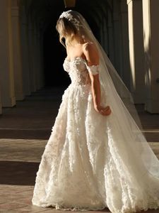 Расширенные свадебные платья для женщин 2024 Возлюбленная Vestidos de novia от плеча изящные свадебные платья цветочные приспособления