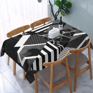 Tkanina stołowa wyróżniają się w czarnej białej prostokątnej okładce kawy do salonu do domu dekoracja kuchni tekstylnej