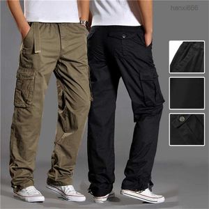 2024 marka swobodna ładunek bawełniany luźne spodni multi kieszeni proste joggery pantelones hombre 3xl 231127 s Alones