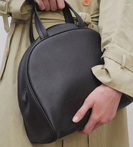 Totes Bowling Boston Bag Women Luxury Handbag Genuine Leather Fashion Vintage Shoulder Large-capacity Briefcase Crossbody