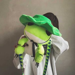 Plüsch -Rucksäcke Reisen Frosch Japaner Anime Plüsch Rucksack Kinder Rucksack Netter gefüllte Tierspielzeugpuppe S2452905