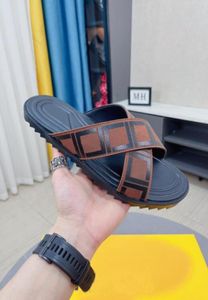 Men Designer Slides F Fabric Leather FF Sandals Black X Slippers F Letter Summer Fashion Classic Flat Man Slide Beach Sandal TopQ8767196