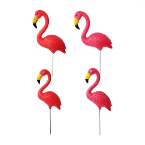 Garden Decorations Yard Art Ornament Patio Porch Outdoor Flamingo Stake Bird Statue Figurine For Holiday Hallway Festival Planter Flowerpot