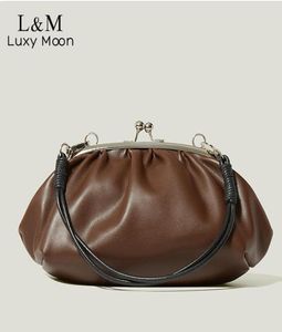 الأكياس المسائية Women039s Hobos Bag Metal Metal Clougher Fashion Solidlock Tophandle Female Crossbody Handbag Coin المحافظ X868796026
