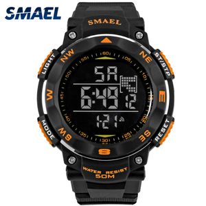 CWP Smael Watches 50m防水スポーツカジュアルエレクトロニクス腕時計1235ダイブスイミングウォッチLEDクロックデジタル245D