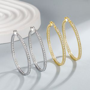 クリスタル舗装されたhuggie earrings claasic Round Circle design jewelries for women