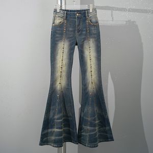 2024 Flare Rivet Free Shipping Skinny Women's Jeans Designer Women's Denim Pants 52917