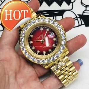 Знаменитая бренда красная пара льда с бриллиантами онлайн автоматические роскошные запястья мужские механические часы для мужчин и женщин