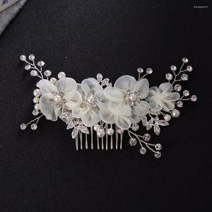 Hair Clips Flower Rhinestone Pearl Clip Comb Headband Women Wedding Jewelry Accessories For Bridal Tiara Gift