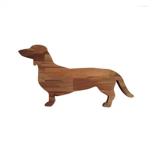 Smyckespåsar 15,7 tum Dachshund Dog Dinner Plate Cheese Board Cutting Charcuterie Söt jul