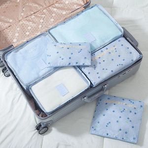 Storage Bags 6pcs Travel Waterproof Portable Clothes Bag Organizer Folding Closet For Pillow Quilt Blanket