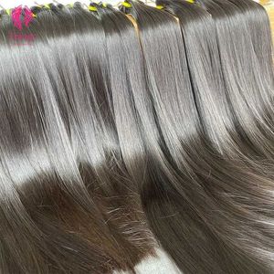 ヘアウェフトYiwigs 10Aダブルプルボーンストレート100％ヒトヘアバンドル10-30インチオリジナルヘアウィービング延長Q240529