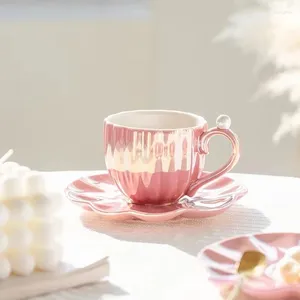 Tazze di caffè creativo tazza di caffè in ceramica tazza di tè per tè per la polarizzazione perla color box latte maniglia di latte