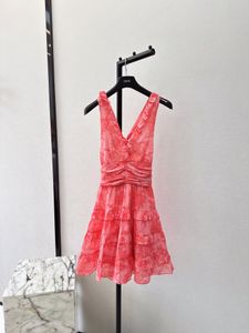 Design de nicho da moda 24SS Primavera/verão mais recente vestido impresso