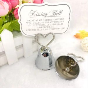 Party Favor 5-PCS Silver Heart Bell Place Card Holder Tabellnummer Stativ Memo Message Po Clip for Wedding Bridal Banket Decoration