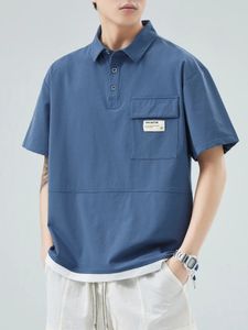 Elegante Polo Shirts Men Giappone Streetwear Streetwear Harajuku Short Shory T estate plus size 8xl abbigliamento 240529